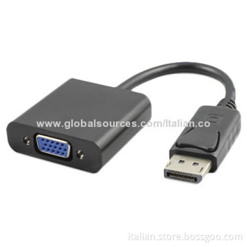 DisplayPort to VGA Cable, Video Resolution up to 1,920 x 1,200P, 60Hz